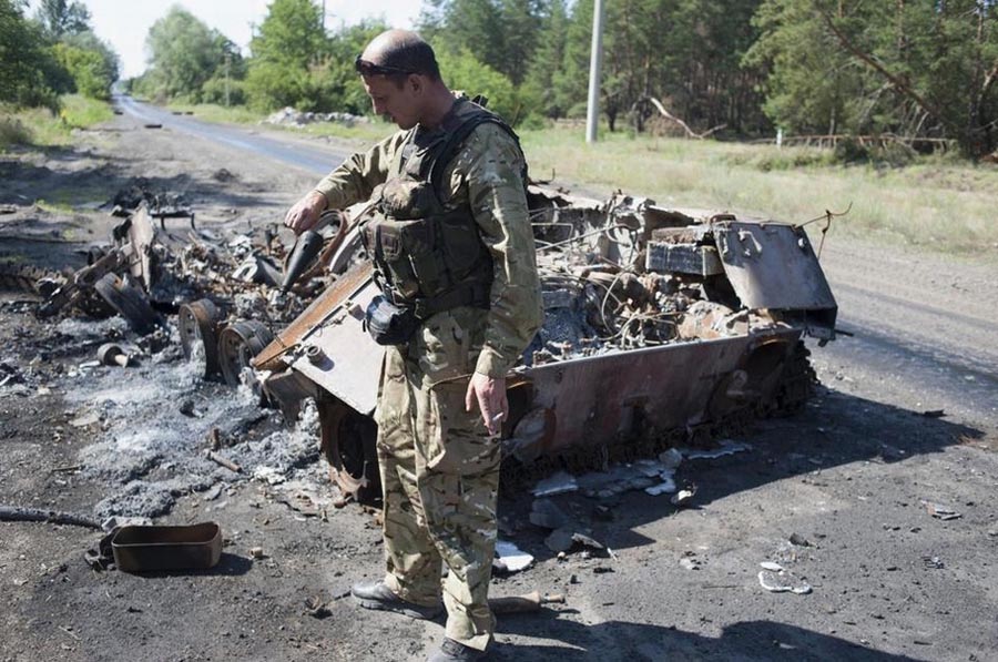 Украинские военные в Славянске и Краматорске