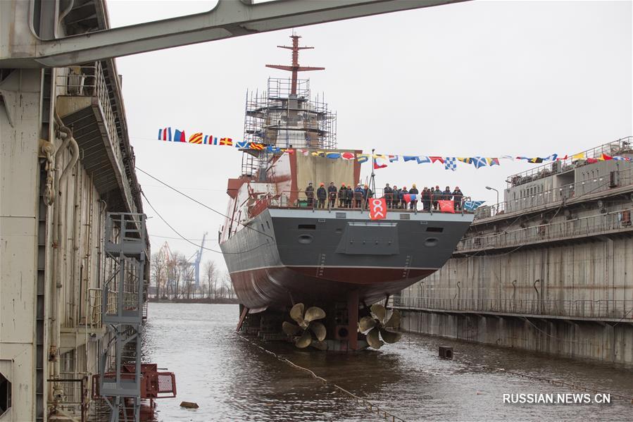 В Петербурге спустили на воду корвет "Ретивый"