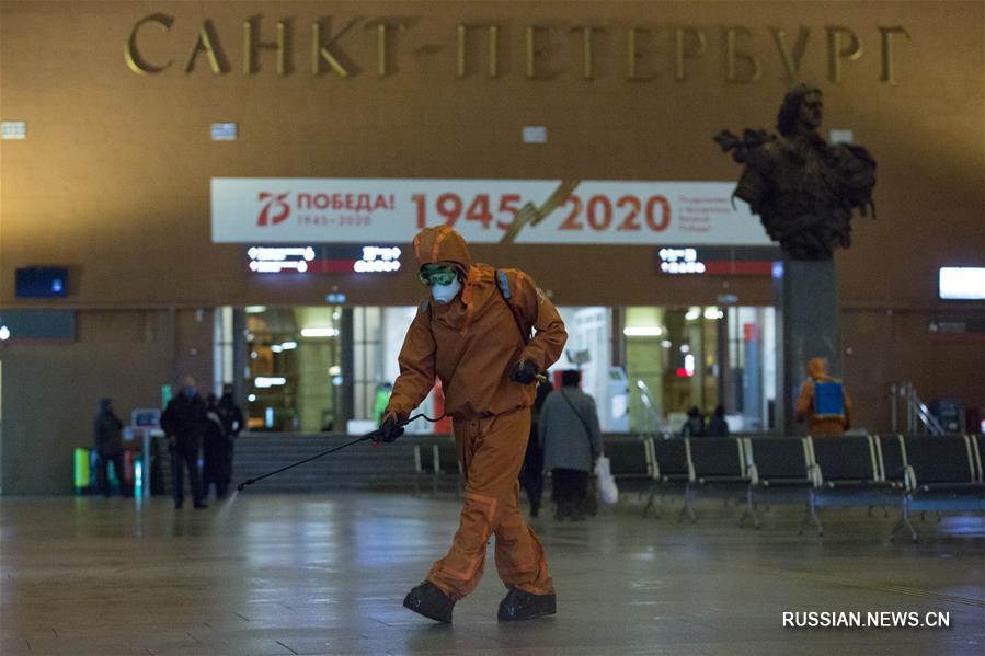 Дезинфекция Московского вокзала Санкт-Петербурга